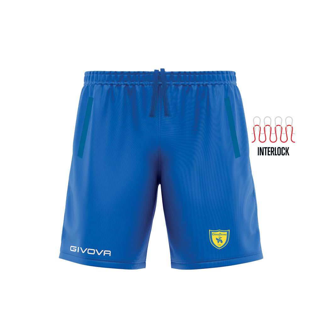 Pantaloncini Gara Chievo Verona 2020/2021 - Home, Giallo/Blu, Unisex Adulti
